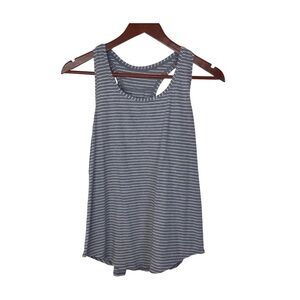 Lululemon Love Tank Pleated in Grey Stripe.
